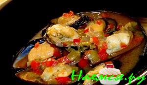 Мидии в соусе