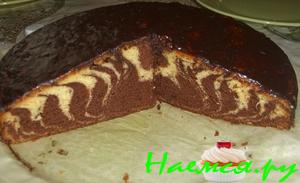 Торт "Зебра" на сметане