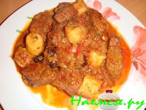 Мясное рагу с бананами Мясное рагу с бананами