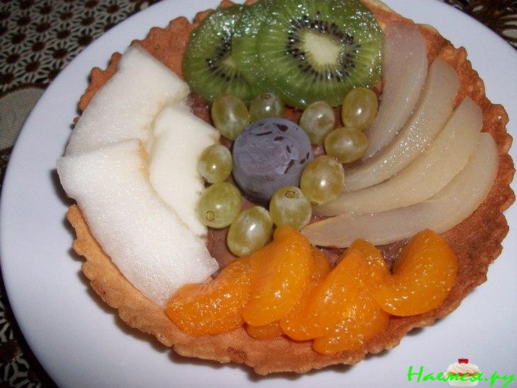 Вафельная корзинка с фруктами