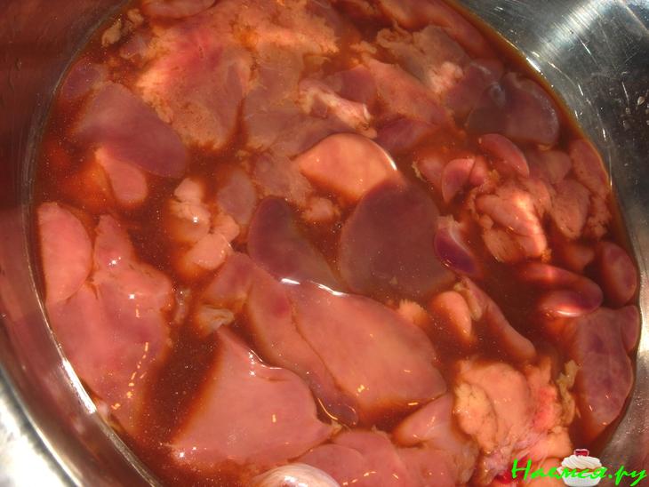 Куриная печень "цитрусовая"