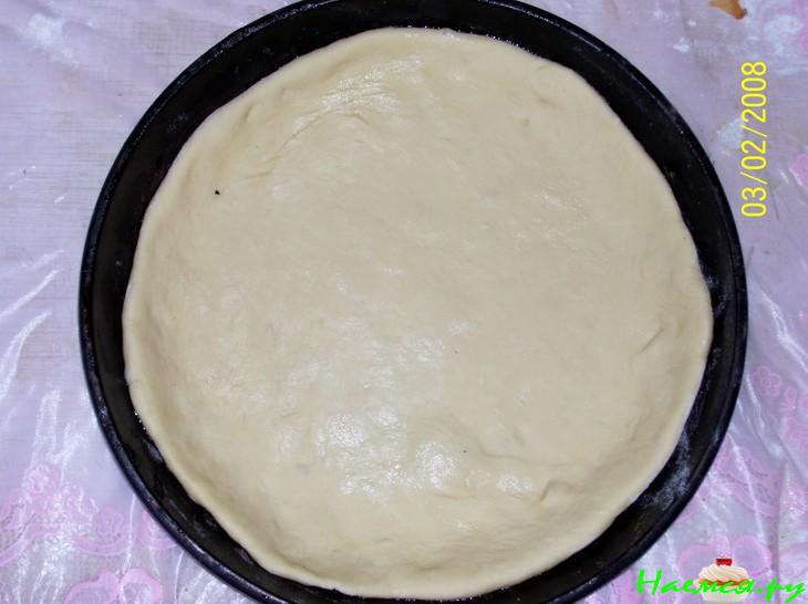 Пицца с жаренным луком