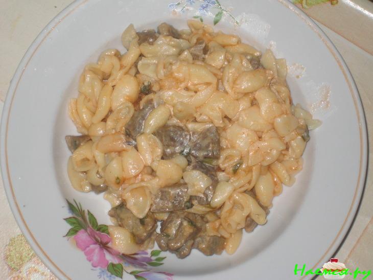 Легкое, тушенное с зернистым творогом