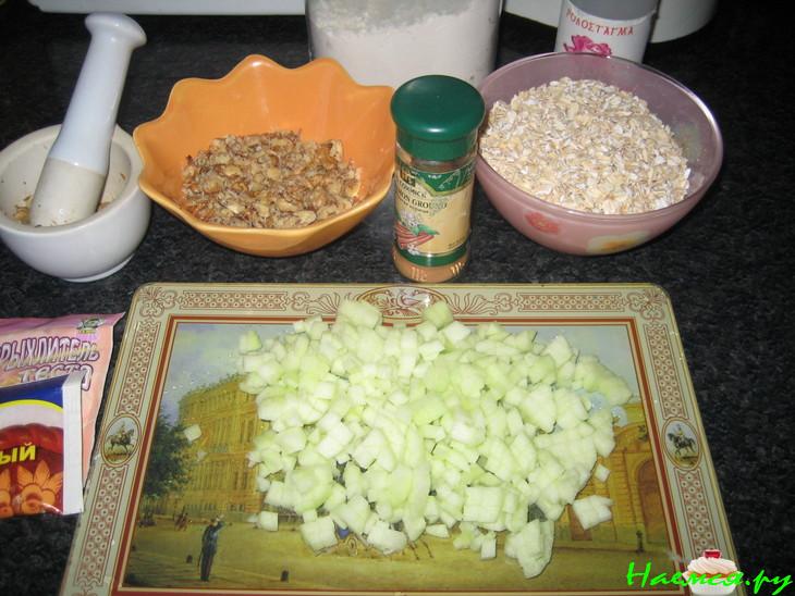 Овсяное печенье с зелеными яблоками