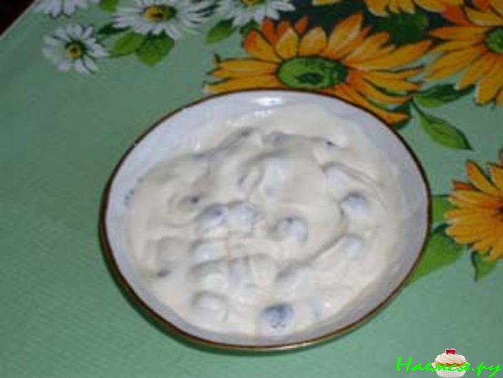 Ягоды с творожным кремом