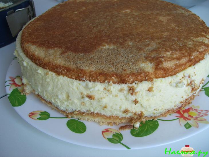 Торт "Птичье молоко" пропитанный коньяком и кофе Торт "Птичье молоко" пропитанный коньяком и кофе