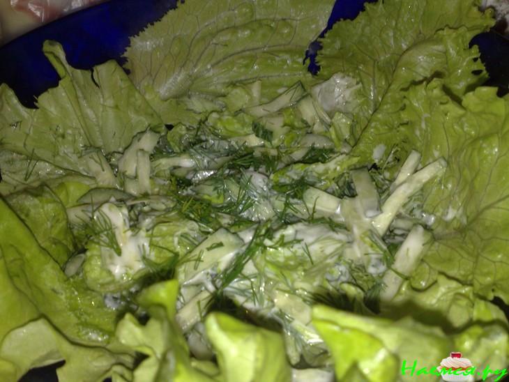 Освежающий зеленый салат