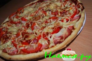 Мясная пицца по-домашнему