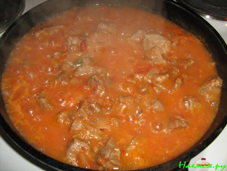 Чашушули - тушеное мясо