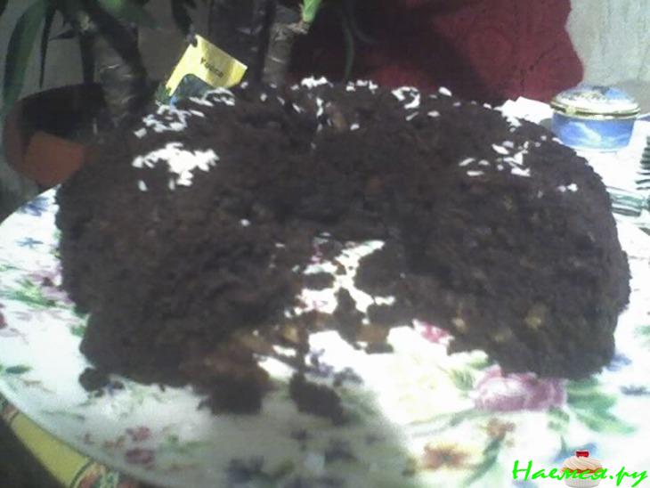 Шоколадный кекс с цукатами