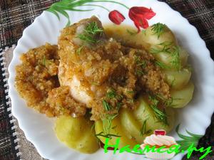 Курочка под соусом из овощей