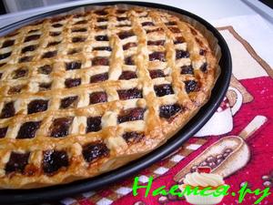 Песочный пирог "Плетенка" (с вареньем)