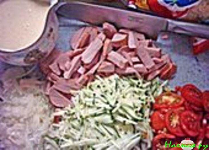 Овощной тортик в тесте