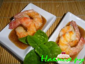 Креветки по-китайски с медом