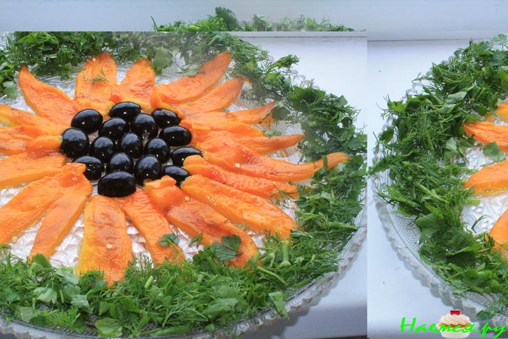 Салат из запечённой паприки ("Подсолнух")