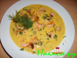 Суп-пюре с креветками "по-франкийски"