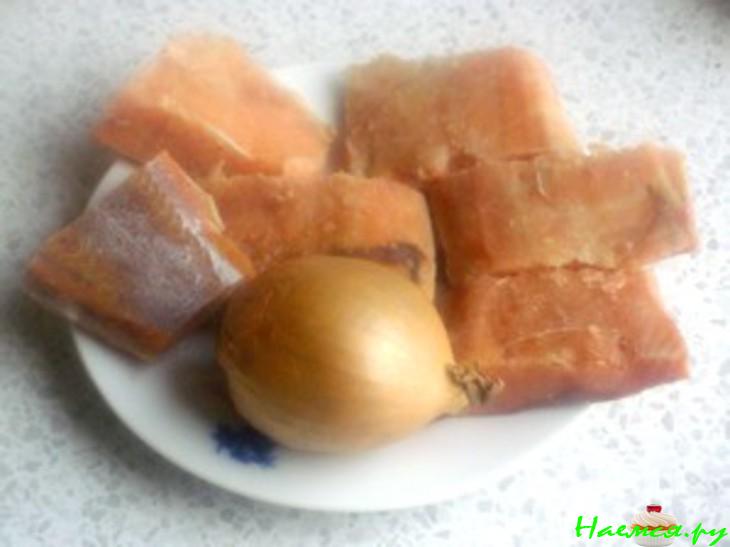 Суп с из горбуши овощами 