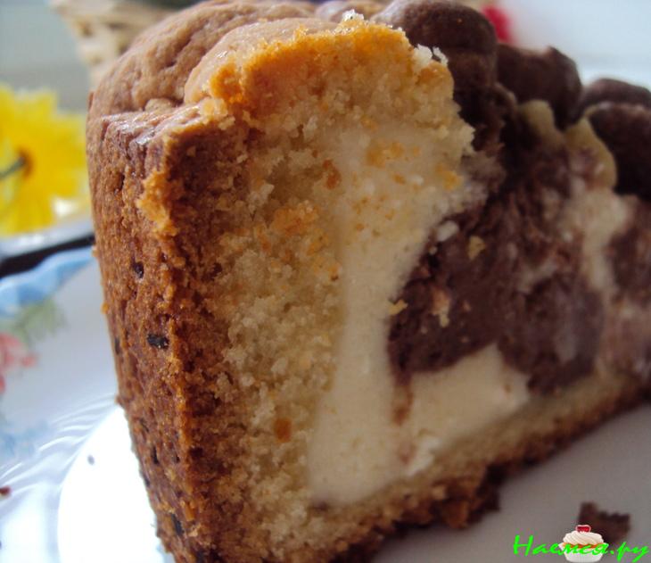 Творожный пирог с шоколадом