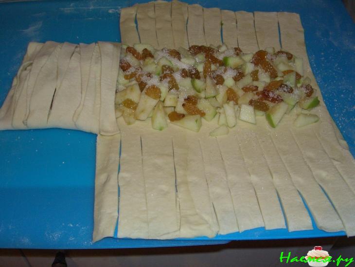 Слоёный яблочный пирог Слоёный яблочный пирог