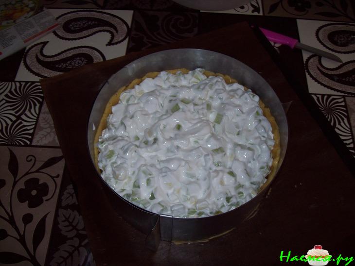 Пирог с ревенем и яблоками 