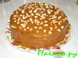 Торт на меду "Сникерс"
