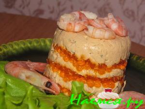 Тимбал из сёмги с икрой