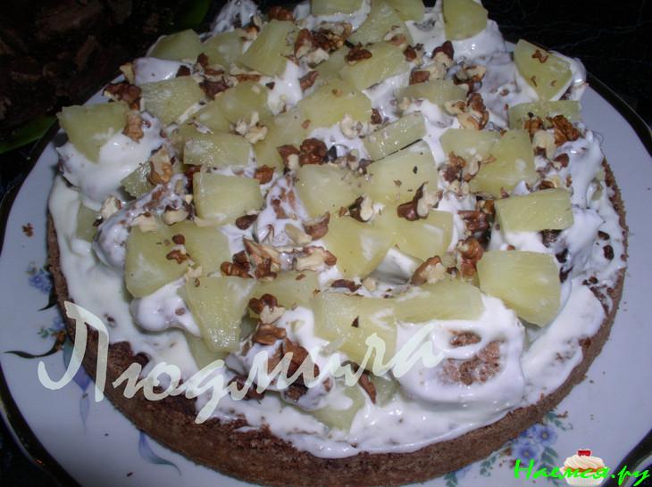 Торт "Панчо" с ананасом и орешками