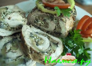 Рулет куриный с баклажаном