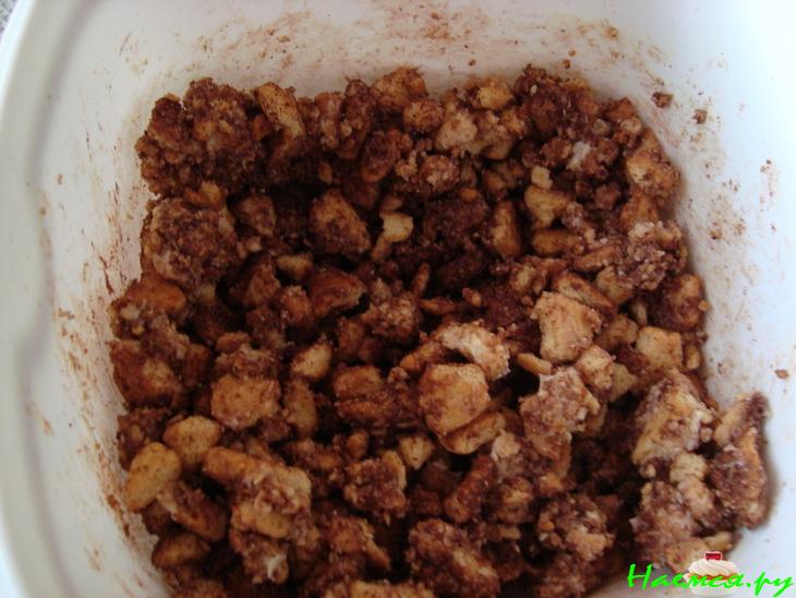 Сладкая колбаса с печеньем