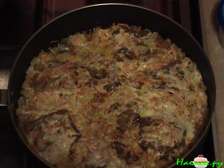 Филе окуня под луково-морковной шубкой