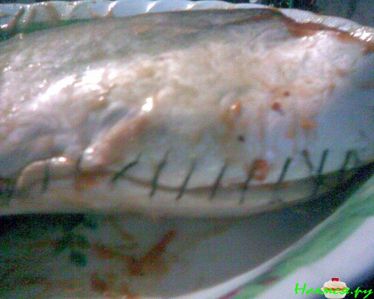 Пангасиус фаршированный, запеченный на гриле