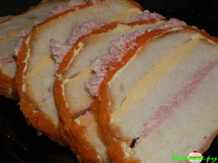 "Полосатые" бутерброды "Полосатые" бутерброды