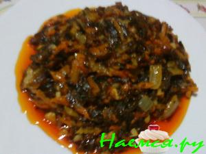 Морская капуста с овощами Морская капуста с овощами