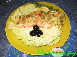 Стейк сёмги под шубой из авокадо Стейк сёмги под шубой из авокадо