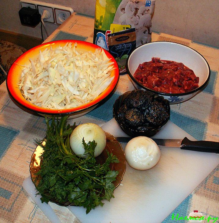 Гусь рождественский с грибами