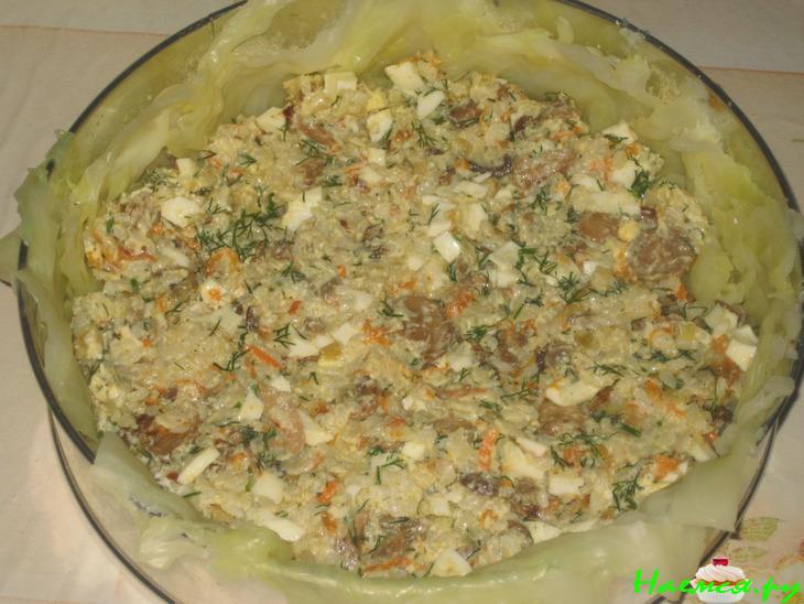 Капустный каравай с гусиным паштетом Капустный каравай с гусиным паштетом