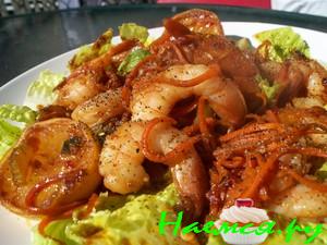 Креветки жареные пикантные Креветки жареные пикантные