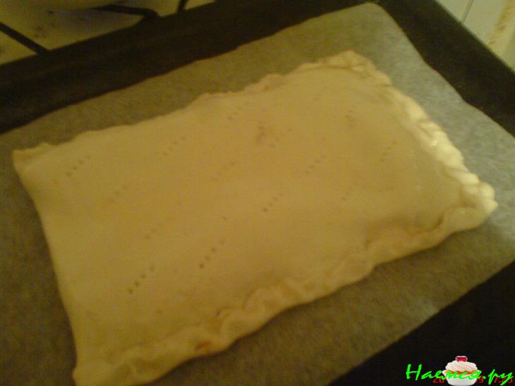 Слоёная кулебяка с рыбой