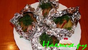 Картошечка с бекончиком в фольге