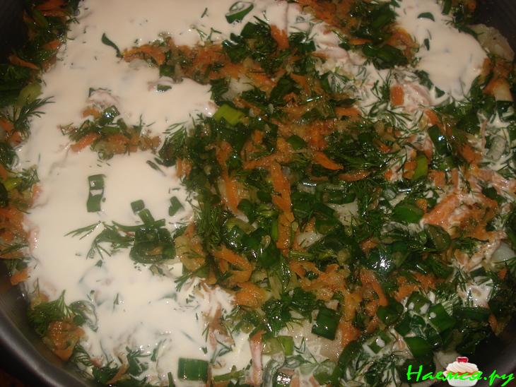 Рисовый пирог с морским языком под сырной корочкой