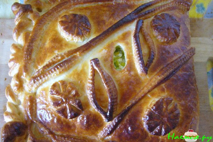 Рыбный пирог с филе семги