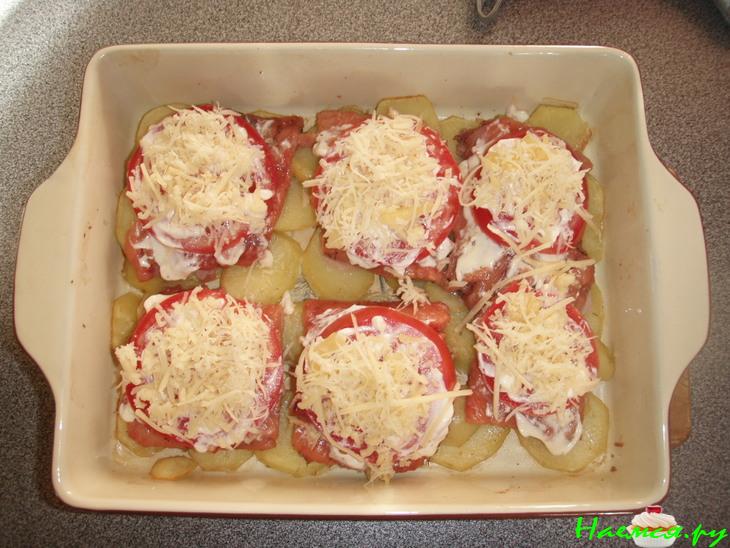 Красная рыба запечённая