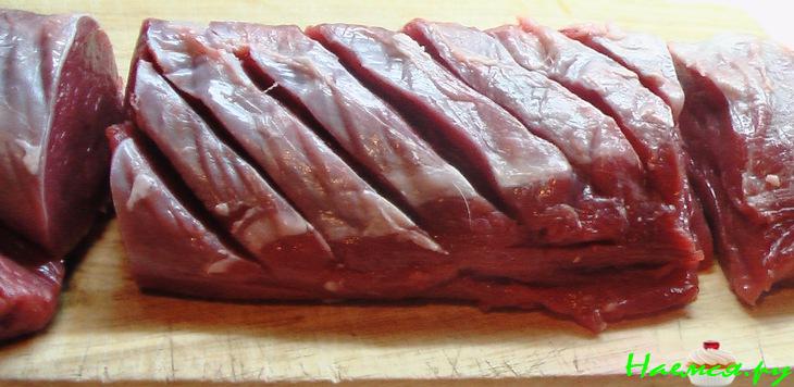 Говяжья вырезка с горчичным маслом