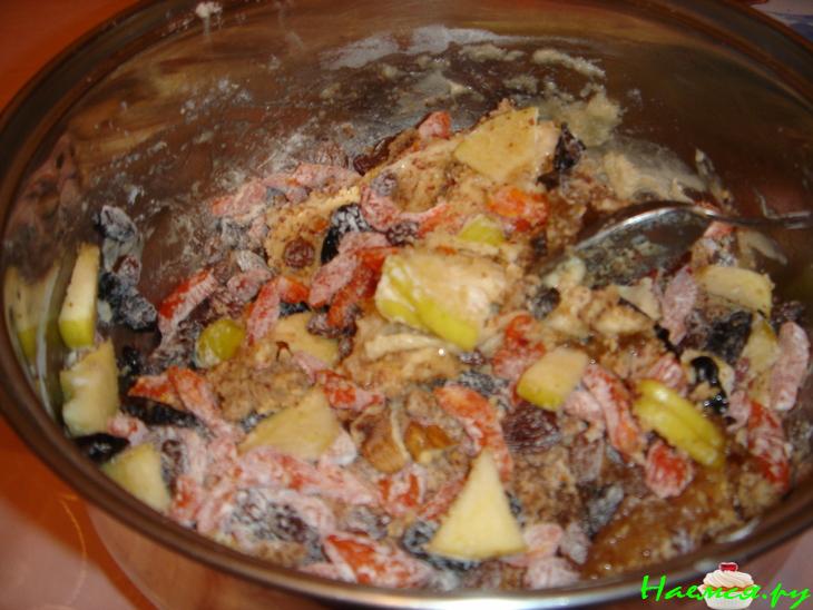 Постный пирог с сухофруктами - дубль 2