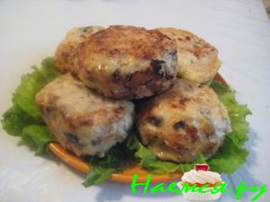 Куриные котлеты с грибами в кляре Куриные котлеты с грибами в кляре