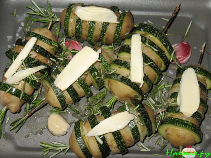 "Полосатики" из картошки и цуккини