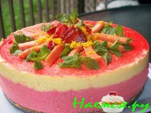 Торт творожный без выпечки