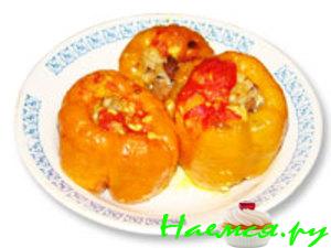 Фаршированный перец со свининой в сметане