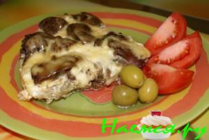 "Запеканка" из цветной капусты и куриной печени