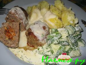 Котлеты из рубленого мяса с лисичками